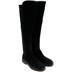 Stuart Weitzman NWOB Maddox Boot Black Over The Knee Size 5B Suede Leather